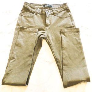 Metalic_49 Skinny Stretch Pants Leggings Size M